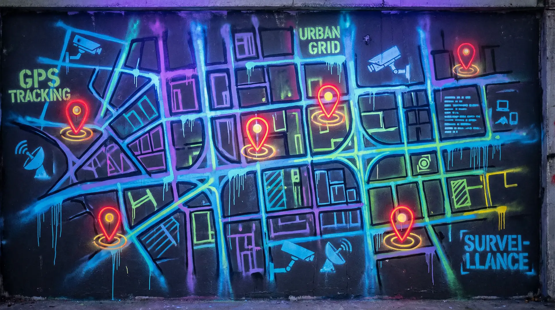 攸妍 狗仔追踪地图 - 城市涂鸦风格